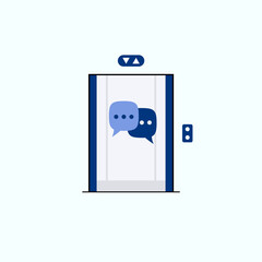 Wall Mural - elevator pitch icon. clipart image isolated on white background