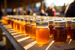 Honey at a farmers market 