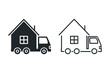 House moving icon. illustration vector