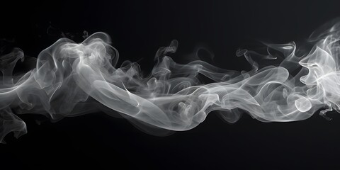 white smoke on black background