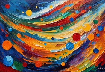 Poster - Bright color esoteric image. AI generative.