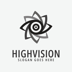 Wall Mural - high vision logo vector illustration design