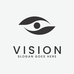 Wall Mural - vision logo vector illustration design