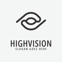 Wall Mural - high vision logo vector illustration design