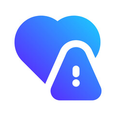 Sticker - heart gradient fill icon