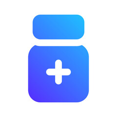 Sticker - pills bottle gradient fill icon