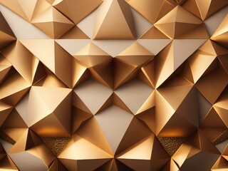 Wall Mural - abstract golden color background with triangles