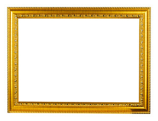 Gold picture frame, Gold photo frame with corner Thailand line floral for picture. Vector design decoration pattern style