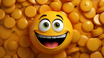 a beautiful smile in yellow made with generative AI