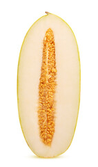 Poster - Ripe yellow melon dukral cut in half slice