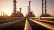 © wojciechkic.com - Oil and gas rafinery pipline. Industrial pipes in sunny weather. Background for news or webstite.