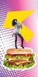 © BillionPhotos.com - Creative collage of crazy girl with food fast