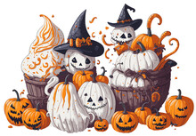 Candy And Pumpkins Jack-o'-lantern Halloween Decor