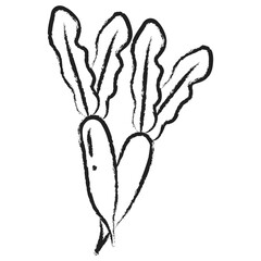 Sticker - Hand drawn Radish icon