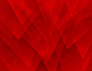 Wall Mural - Abstract red background pattern of triangle shapes layered in geometric design, modern art layout, abstract dark red background illustration with texture pattern and grunge
