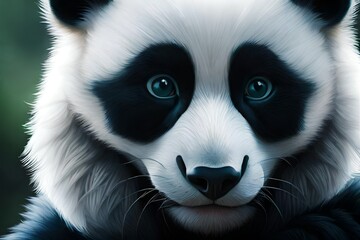 Wall Mural - close up of a panda