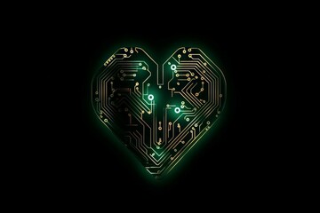 Poster - Logo shape heart. Generate Ai