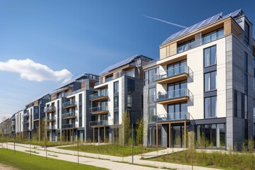 Poster - solar panels energy. generate ai