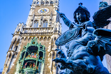 Wall Mural - famous building at the old town of Munich - germany