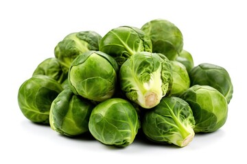 Wall Mural - Brussels sprouts isolate on white background