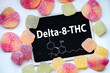 Medical Marijuana Edibles, Gummy Candies Infused with Delta 8 THC Cannabis in food industry