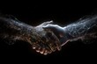 Shaking hands at the conclusion of a business deal. Generative AI