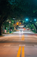 Wall Mural - traffic in night miami Florida 