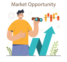 Poster - new markets research set. business development in a new targeted