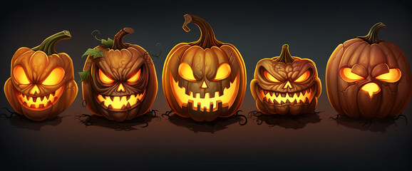 Sticker - Dark and Spooky Jack-O-.Lanterns for Halloween