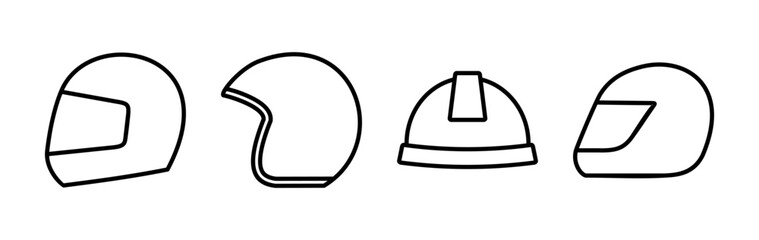 Sticker - Helmet icon vector. safety helmet icon