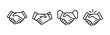 © zo3listic - Hand shake icon vector. business handshake. contract agreement. partnership