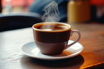 cup of coffee on a table