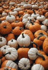 Wall Mural - Pile of Pumpkins Background for Halloween