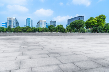 Canvas Print - empty and modern square in modern city