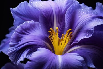  Exquisite Petal Details: Vibrant Macro Capture of an Iris Flower
