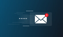 Online Email Network, Entrepreneurs Utilizing Digital Letter Communication, Email Icon, Email Marketing, Dispatching Emails Or Newsletters, Internet-based Collaborative Work Network., Vector