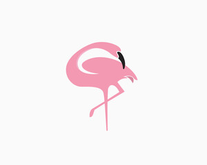 Poster - flamingo logo symbol design template illustration inspiration