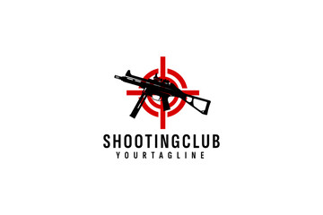 Shooting club logo vector icon illustration