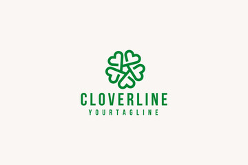 Sticker - Clover logo vector icon illustration