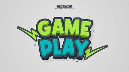 Wall Mural - Game and Cute Style Vector Text Effect