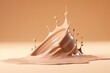 © akkash jpg - premium podium product abstract splashing swirl beige foundation beauty splash 3d cosmetic background product creamy 3d liquid promotion falling minimal mock make render text banner crown