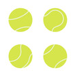 © Elena - Tennis ball isolated on white. Vector flat sport illustrations set