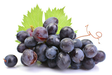 Poster - Grapes on a white background