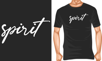 Wall Mural - spirit text vector typography t-shirt design editable template