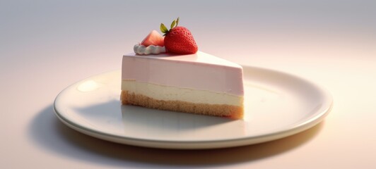 Wall Mural - strawberry cake tart pie dessert pastry food, ai