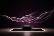 © sandra - beautiful podium light studio flying render luxury mockup splay dark template advertisement background cosmetic neon black empty motion product cloth glowing beauty presentation