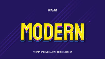 Poster - Modern Modern editable text effect in background. Suitable for tourism promotional banner, brochure template etc.. Typhography logo
