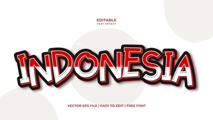 Poster - Indonesia typography premium editable text effect