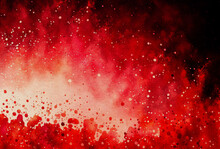 Abstract Red Watercolor Painted Background