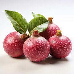 Poster - Fresh mangosteen fruit on a white background